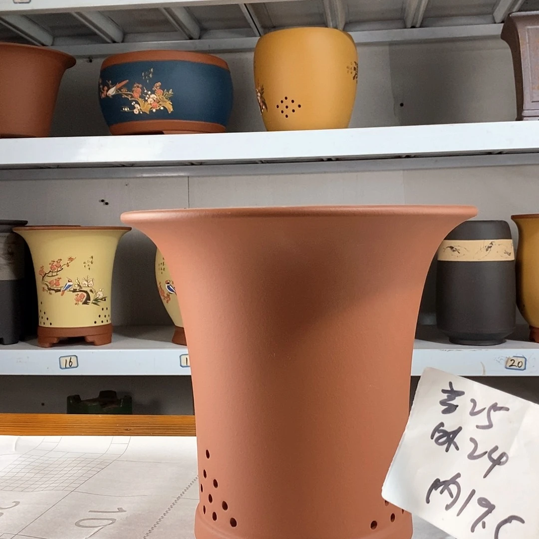 紫砂花盆紫砂兰花盆11