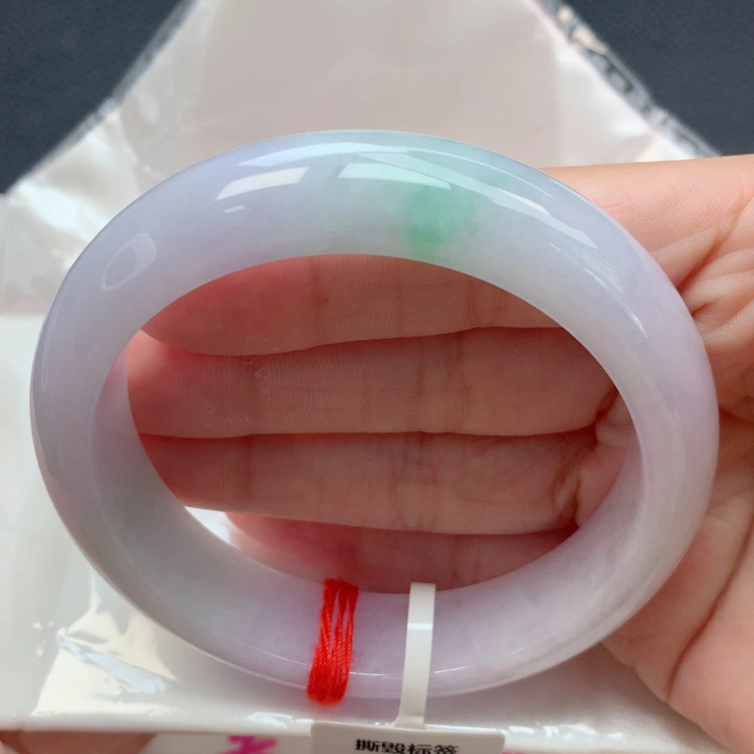 未镶嵌手镯翡翠60圈春带彩轮胎镯有纹