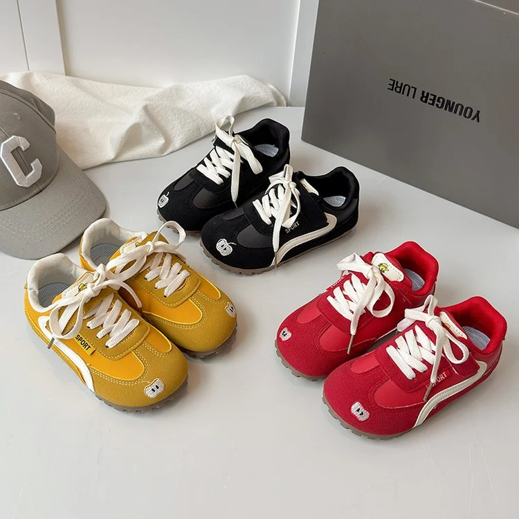 女童运动鞋糖果色字母透网阿甘鞋男童宝宝网面透气鞋2025夏季新款
