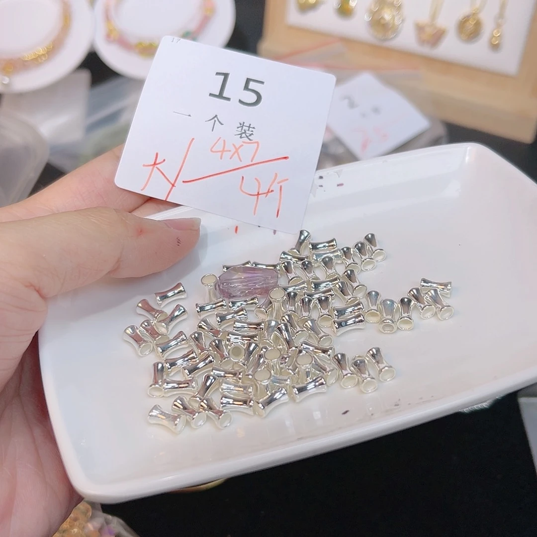 水晶珠宝半成品银S925镶嵌15