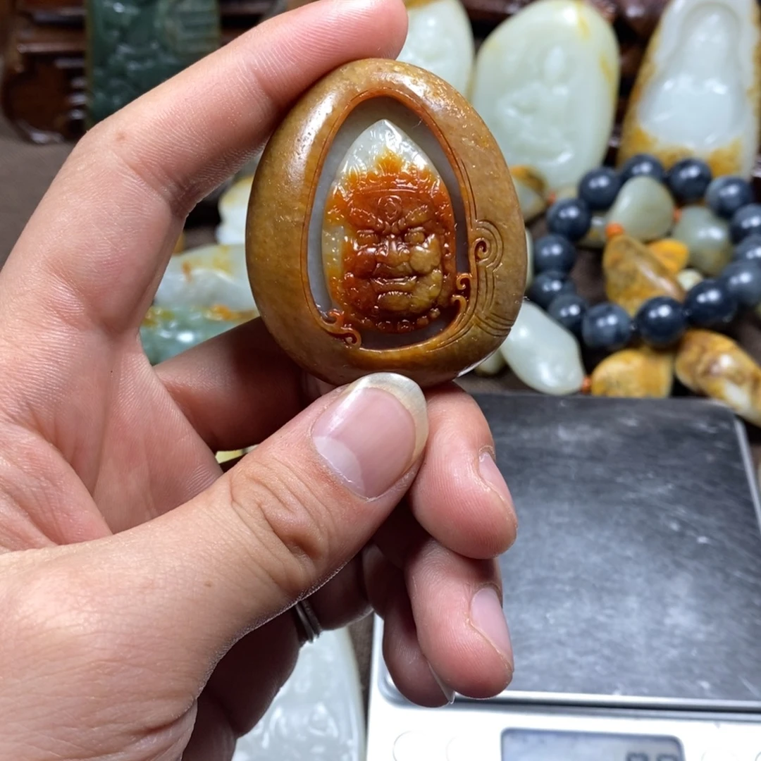 和田玉未镶嵌挂件