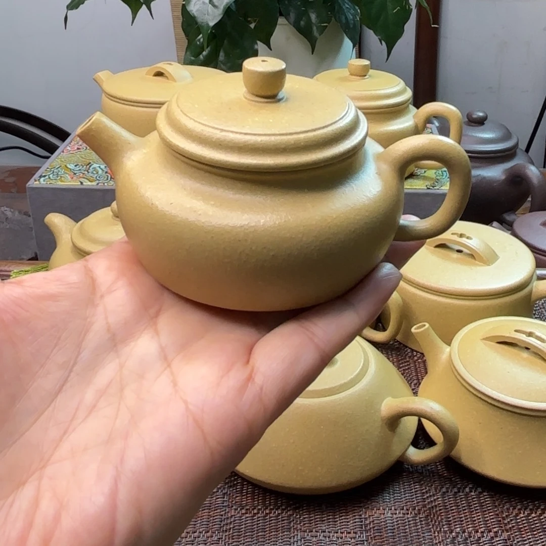 茶壶紫砂大水潭梨皮绿 矮德钟140cc