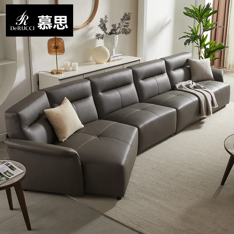 【达播链】慕思集团旗下艾慕真皮沙发意式现代落地款异域沙发109B