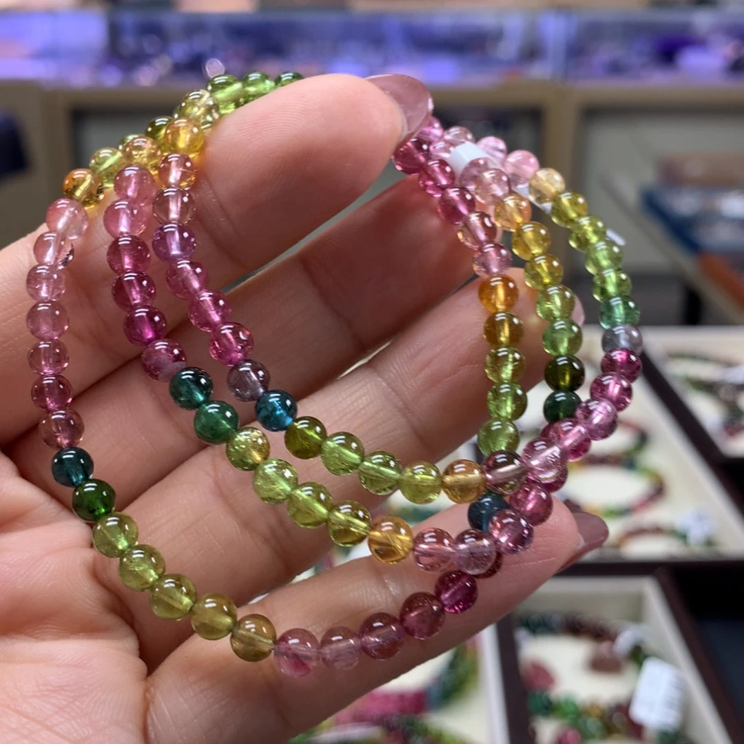 碧玺手链未镶嵌4.8毫米左右