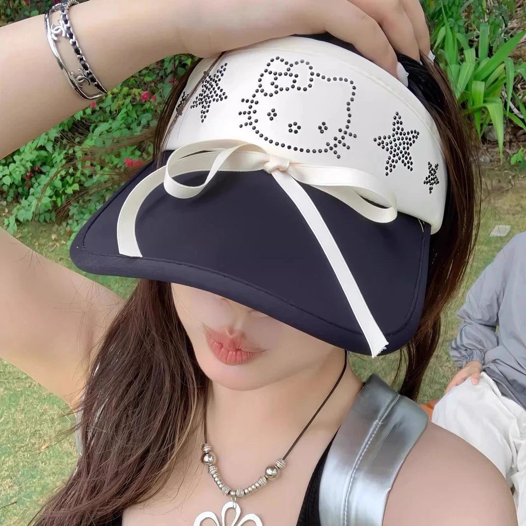 lokitty遮阳帽防晒帽空顶大帽檐显脸小防太阳帽子户