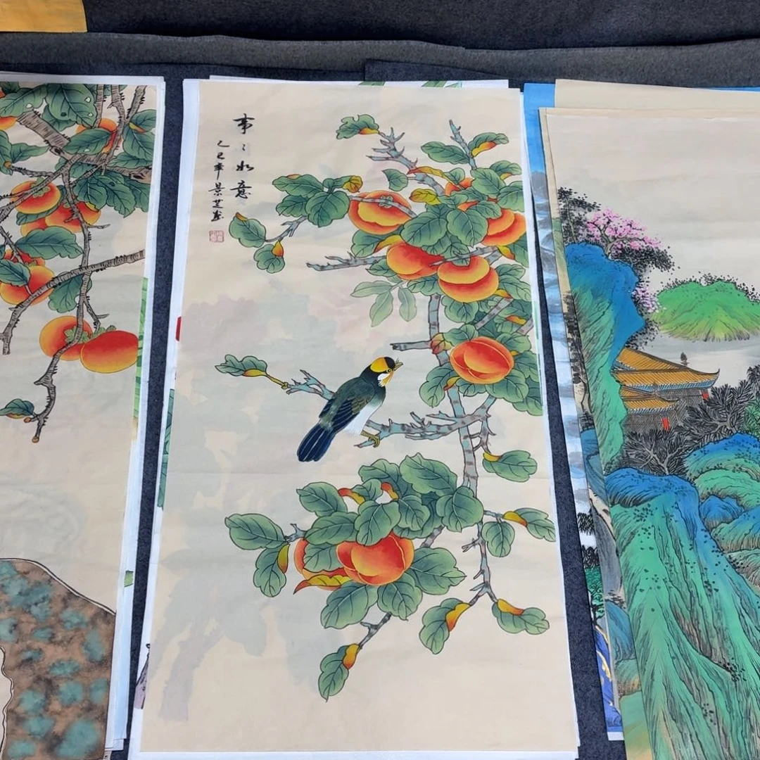 国画 100×50工笔手绘画画画