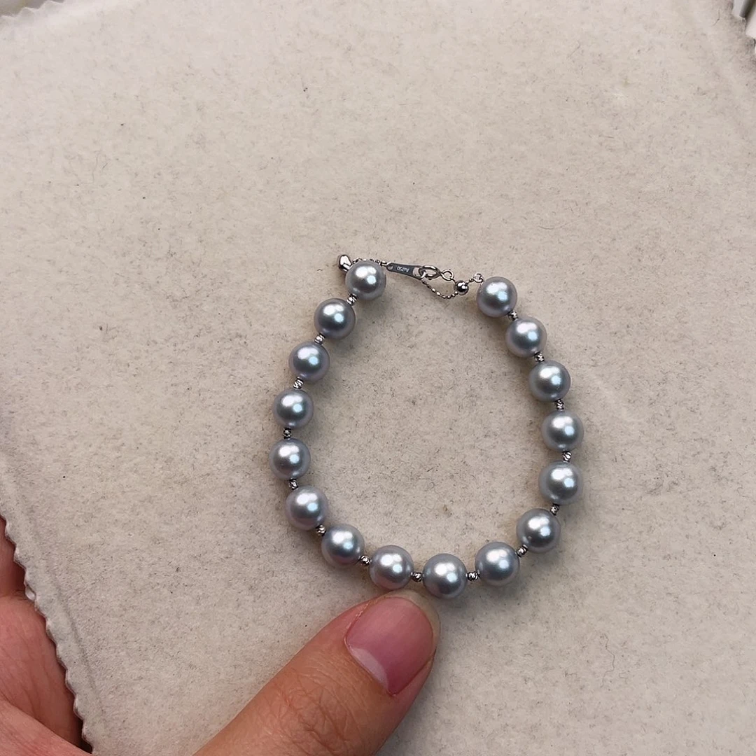 海水珍珠18K金镶嵌手绳