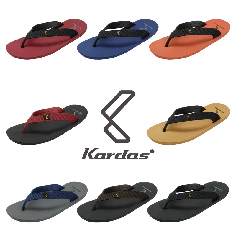 KARDAS泰国进口沙滩人字拖防滑耐磨网红男女情侣夹脚外穿居家拖鞋