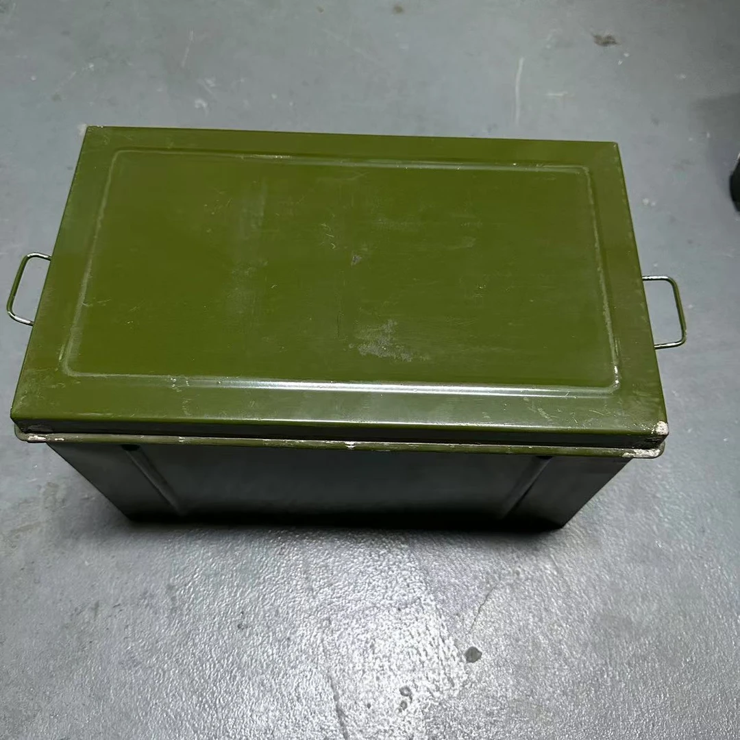 铁盒子库存老货铝盒收纳卫生盒多层收纳简约绿色储物手工时尚