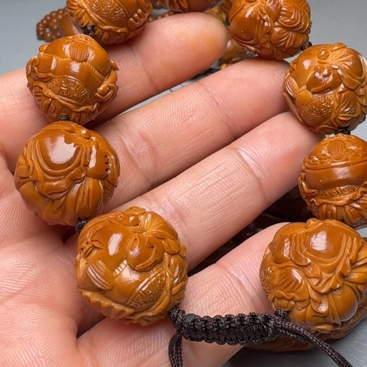 橄榄核手串非***白橄榄核666