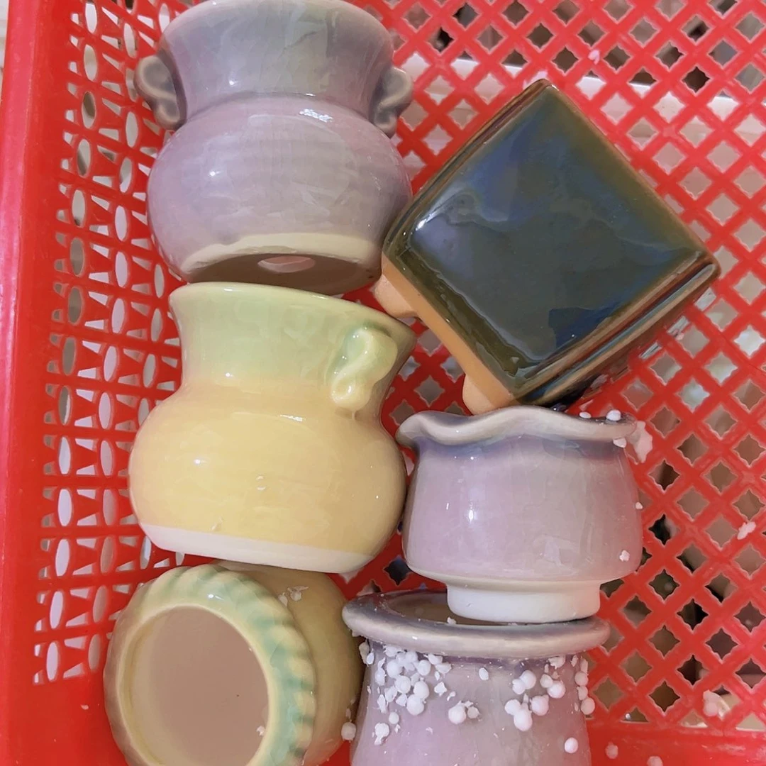 红陶陶瓷花盆当场满12包邮