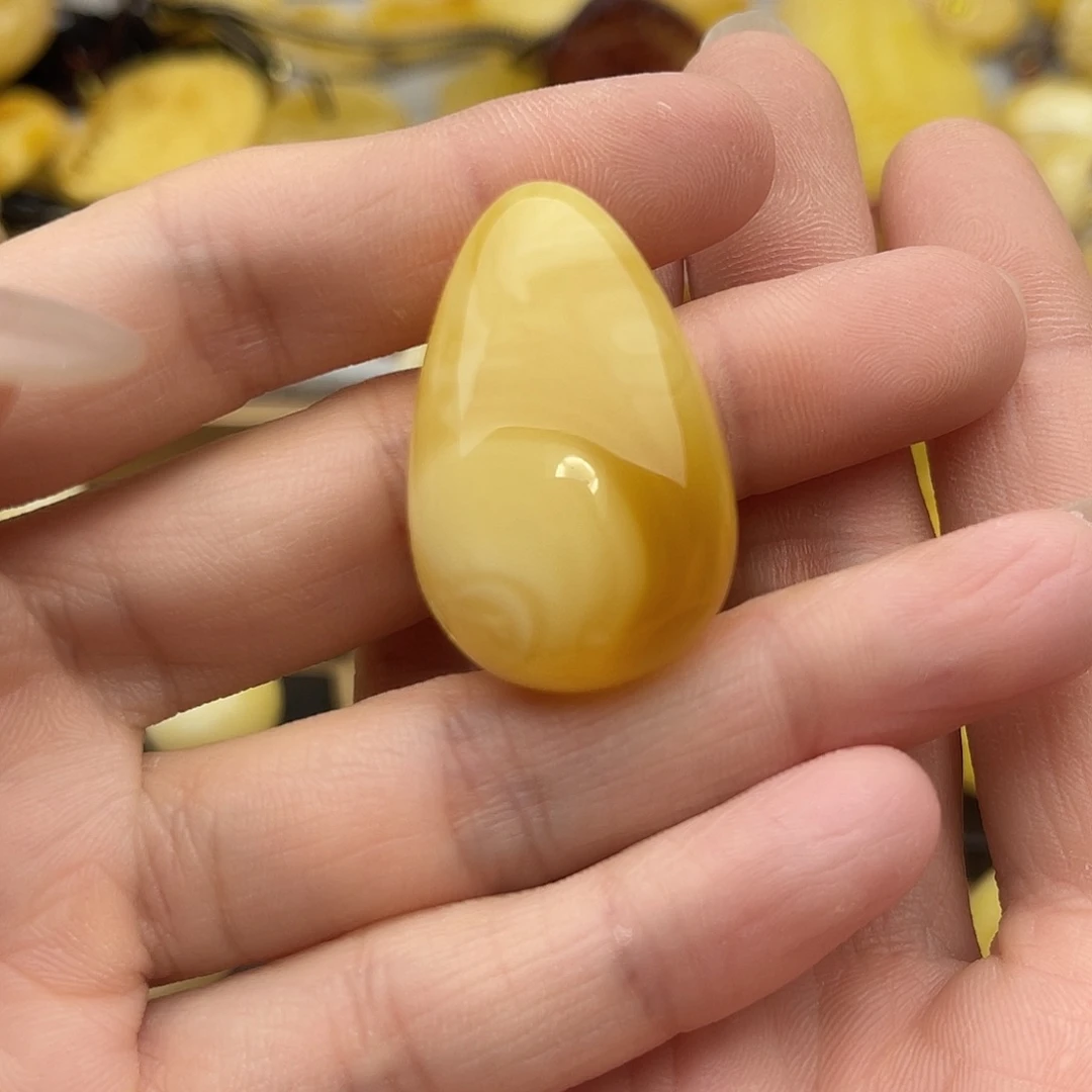 裸石琥珀未镶嵌蜜蜡水滴鸽