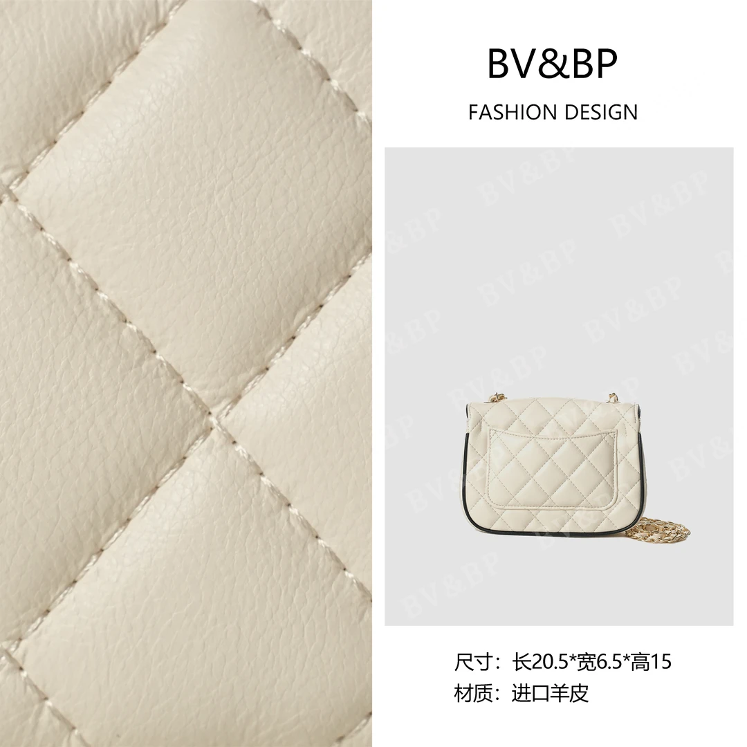 BV&BP· 原创设计 真皮高定手提单肩包  BV5372-米白