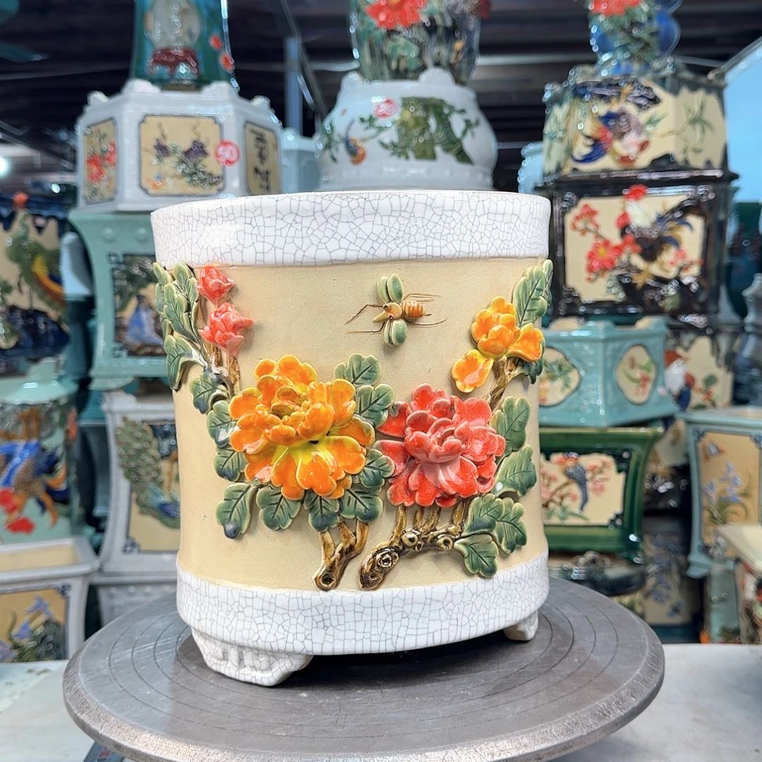 岭南石湾说完花盆花盆