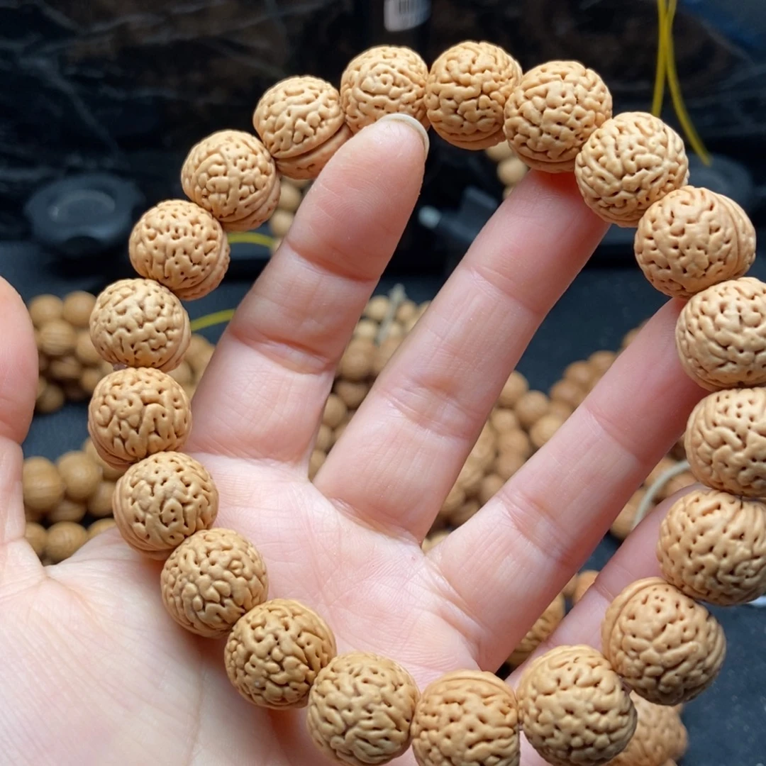 桃核手串小金刚纹15尺原皮原色