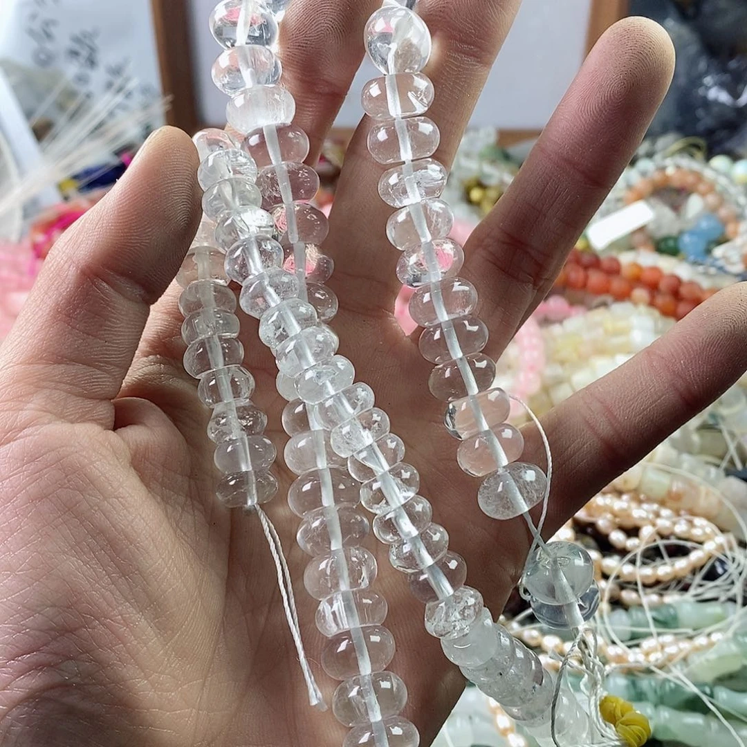 玛瑙/玉髓珠宝半成品未镶嵌打包白水晶天然A356