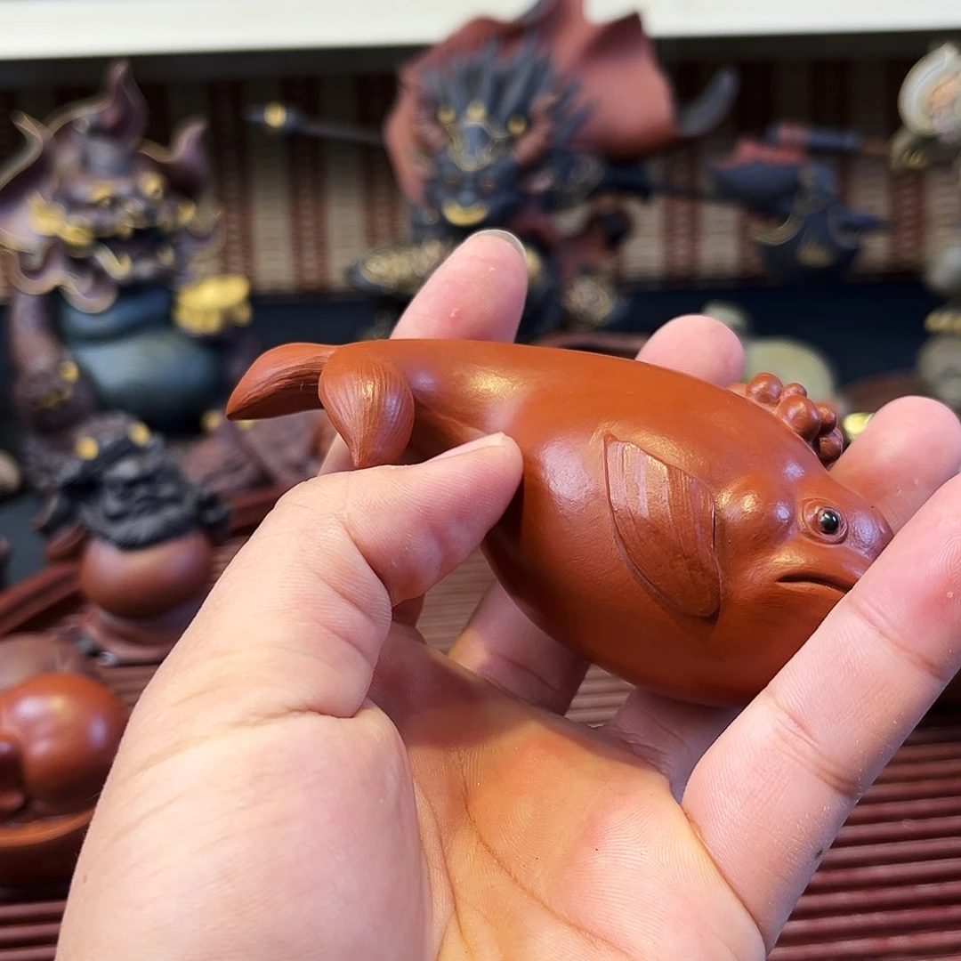 紫砂茶杯高端紫砂茶宠微瑕