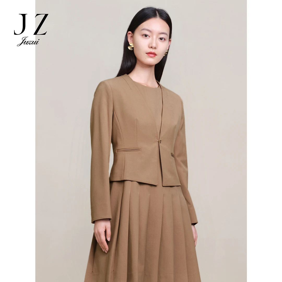 商场同款JZ玖姿休闲通勤短款西装外套女装秋季新款JWDC40211
