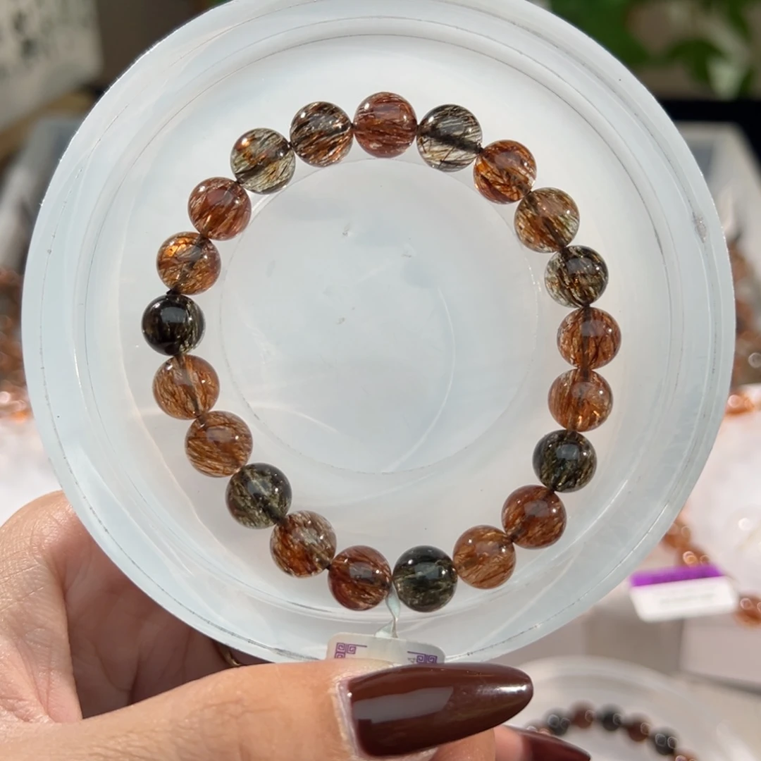 未镶嵌水晶手链黑金超七9