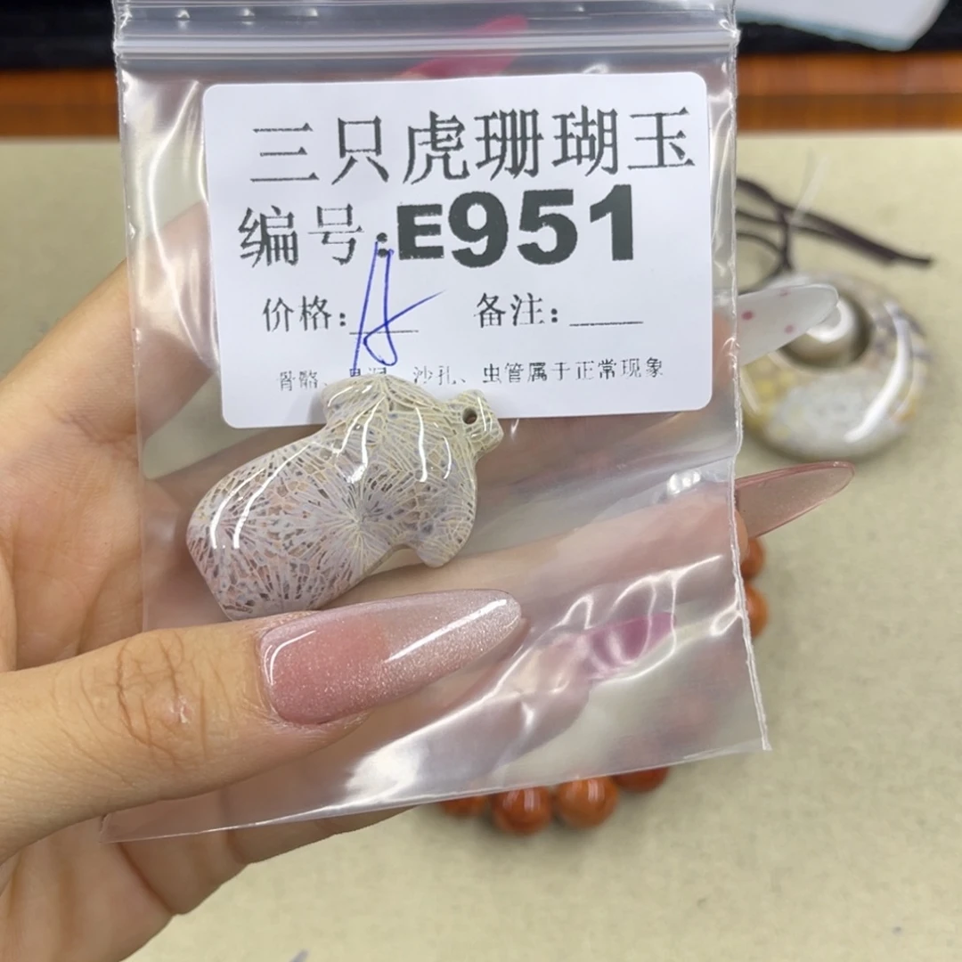三***露硅化珊瑚（珊瑚玉）h未镶嵌