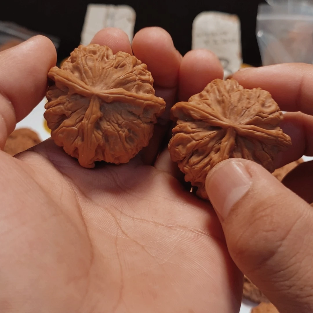许***恙文玩核桃把件花王三棱
