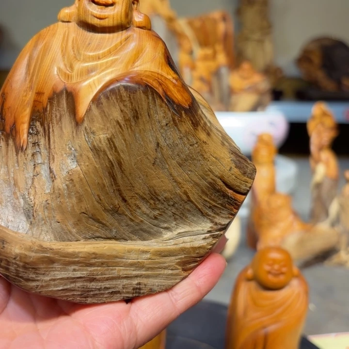 柏木太行崖柏弥勒佛