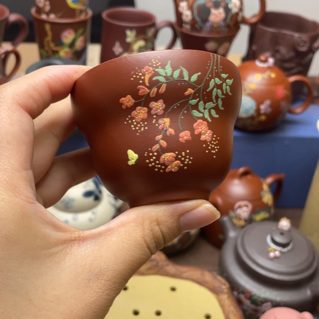 茶杯紫砂紫砂主人杯110cc。