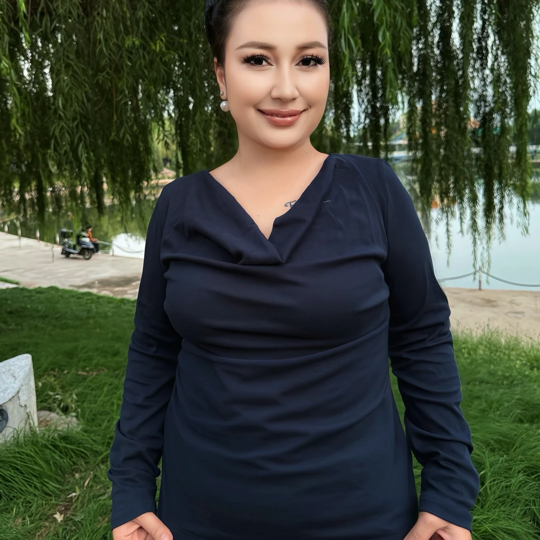 常规款纯色百搭运动长袖耐磨秋季T恤春秋荡领针织