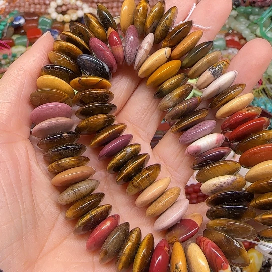 玛瑙/玉髓合金珠宝半成品飞碟多宝一条16mm