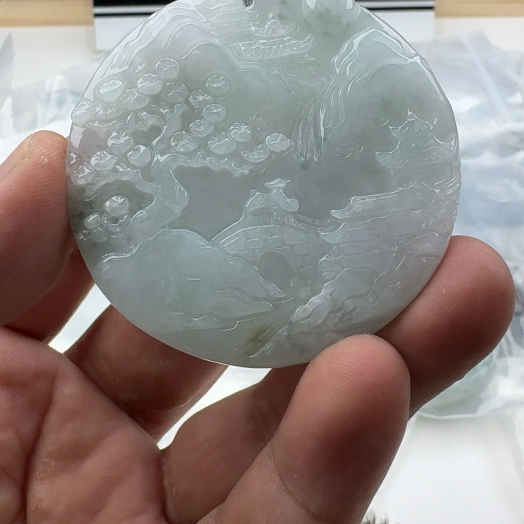 颈饰未镶嵌翡翠天然缅甸A货翡翠
