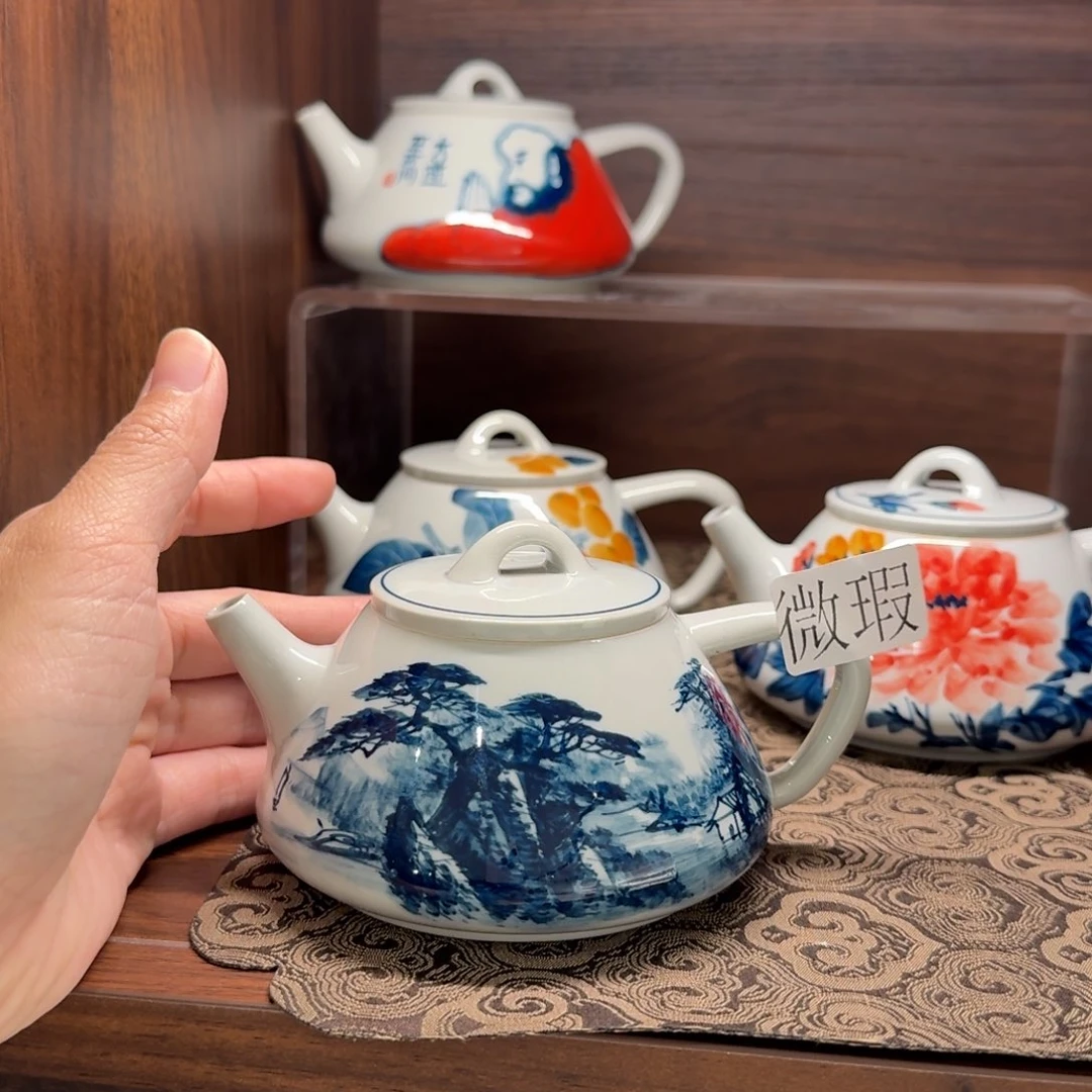 釉下彩纯手绘微瑕