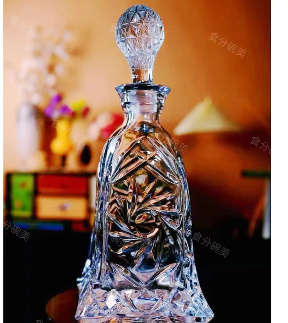 太阳花酒樽欧式奢华洋酒水晶玻璃醒酒器高档酒壶存酒餐厅酒吧