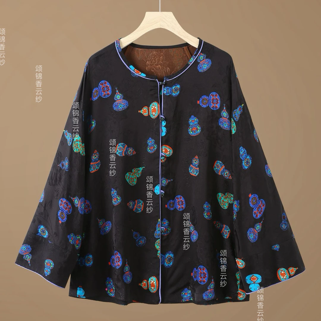 [沧】葫芦外套 新中式文艺重工印花上衣