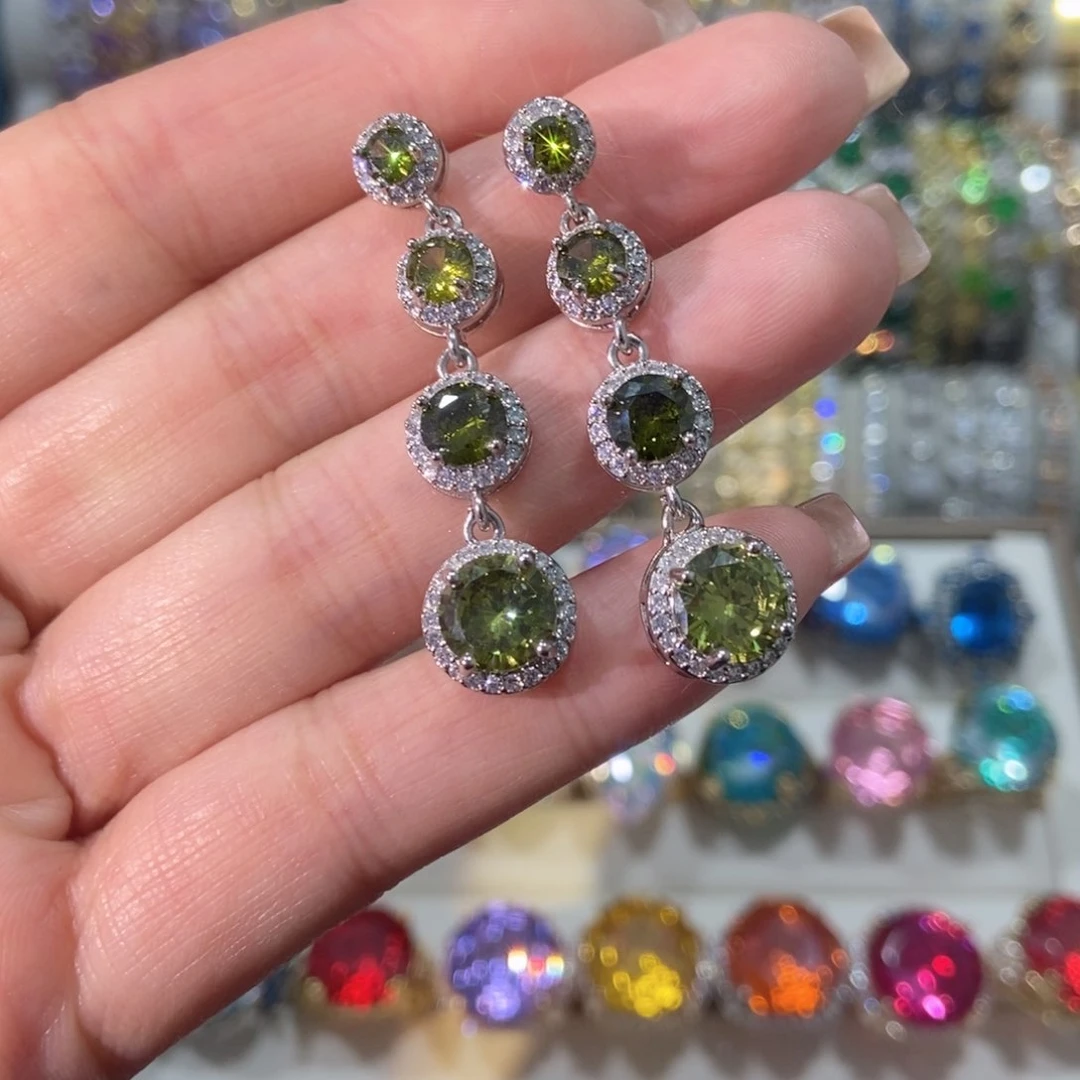 66锆石（处理）耳坠