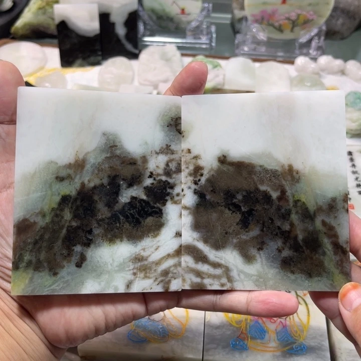 春***冬独山玉未镶嵌颈饰