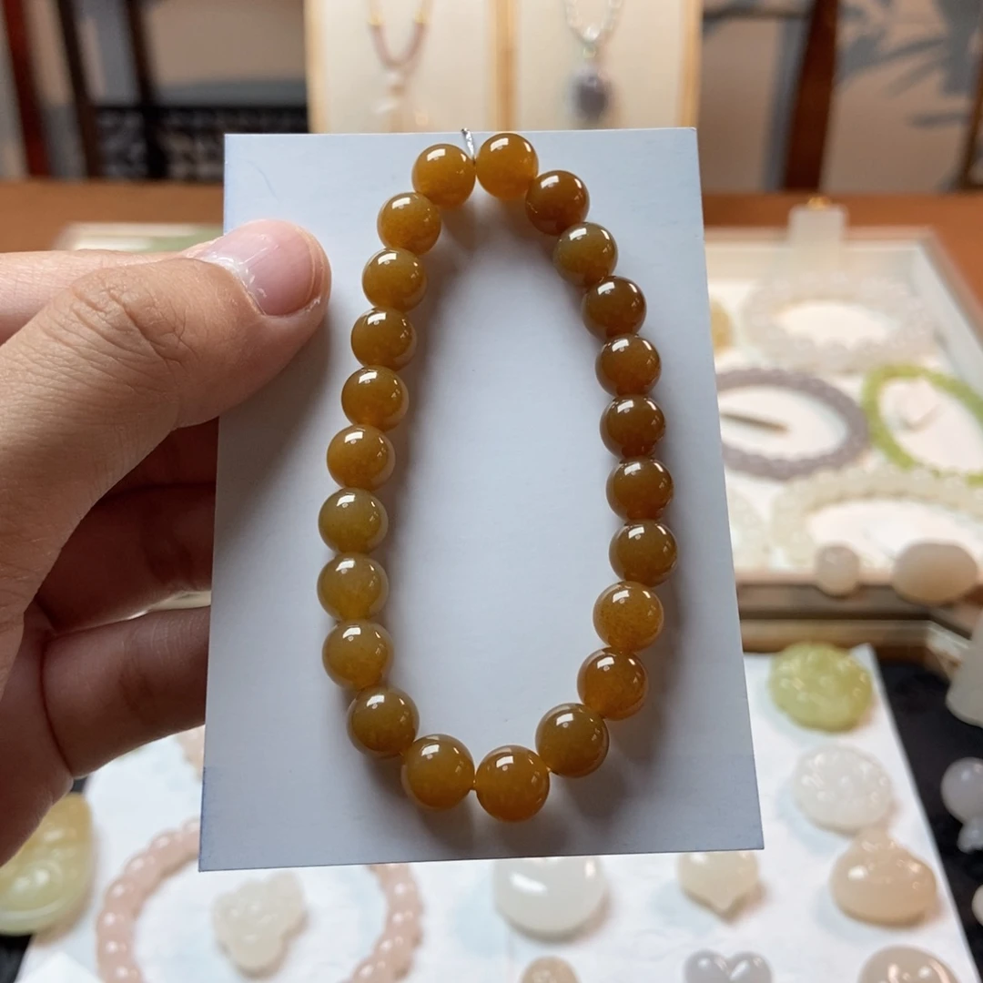 手链未镶嵌和田玉满糖秋香色微包容