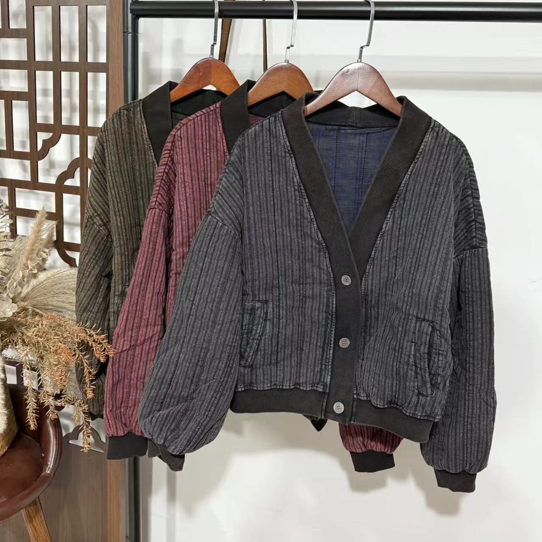 8308重工炒色夹棉短外套