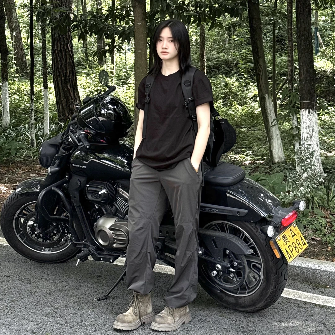 TSSSISI 橄榄灰夏季中性风高弹冰丝凉感简约百搭休闲速干裤