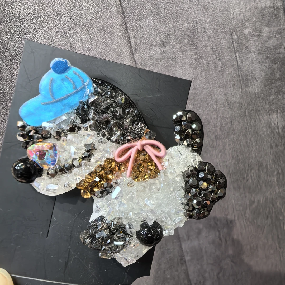 B565蓝色小帽子狗狗闪闪边夹