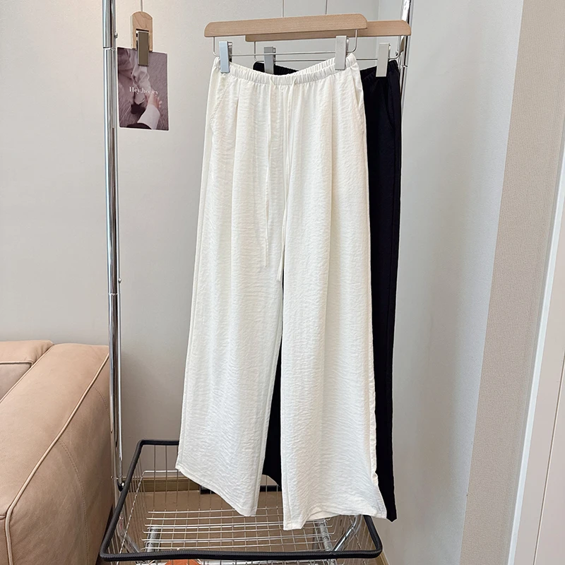 Julychee 云朵奶芙裤肌理感垂感显瘦阔腿裤