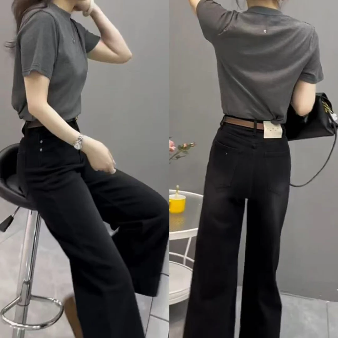 2025春夏新款时尚显瘦气质女士网红洋气两件套百搭款D7958