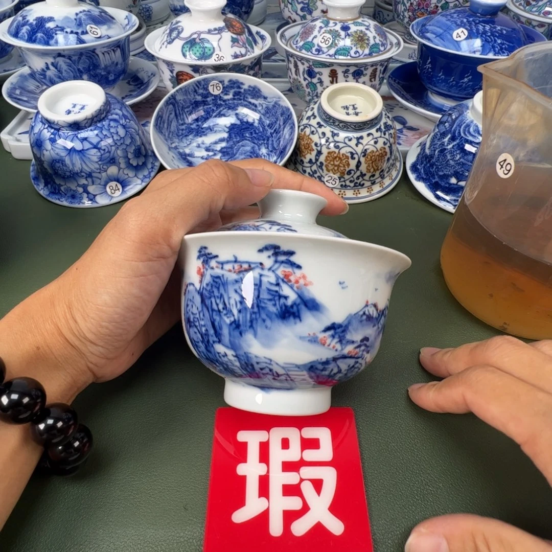 景德镇纯手工纯手绘茶具木木60
