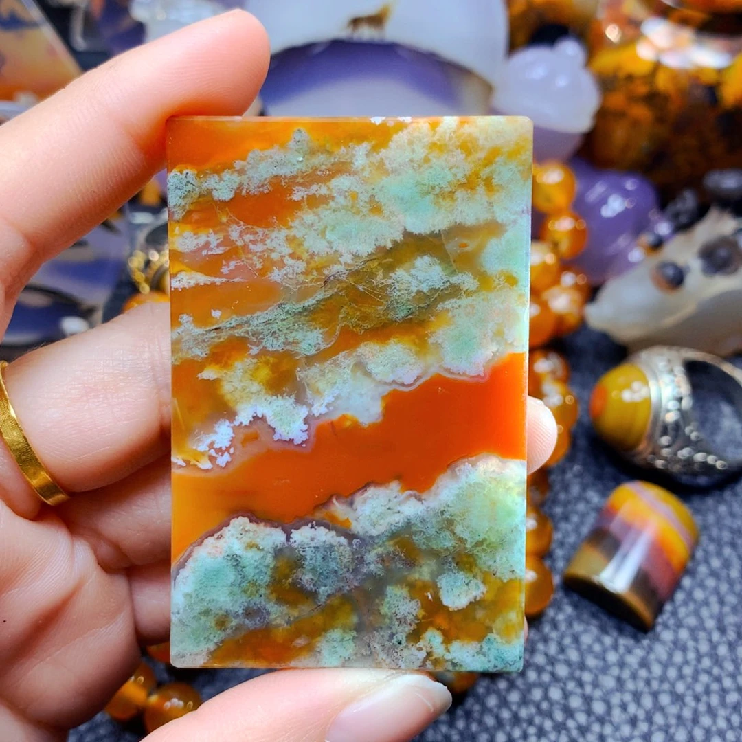 玛瑙/玉髓吊坠14未镶嵌橘***~