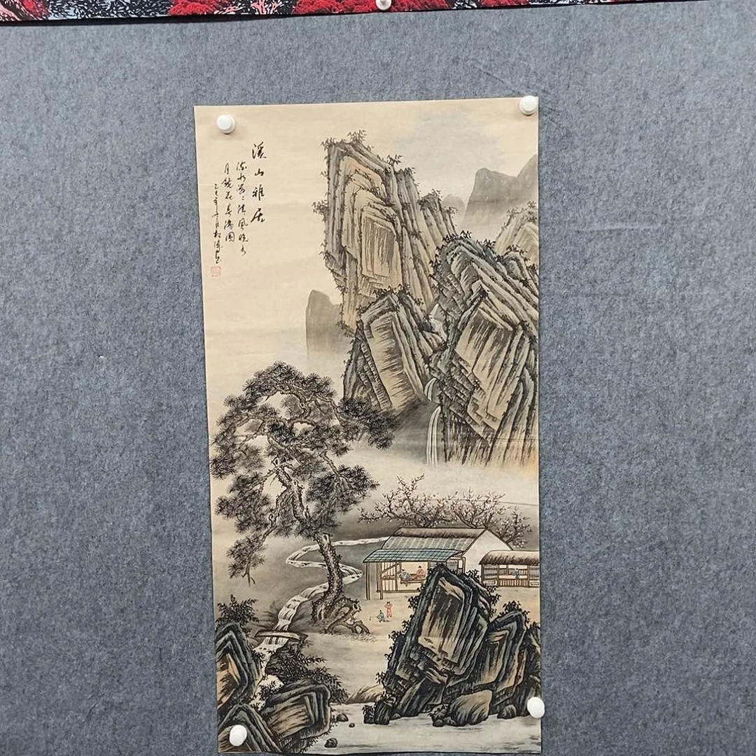 国画四尺仿古山水一副