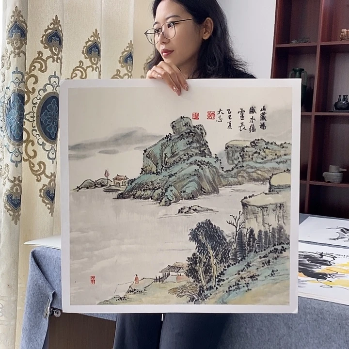 国画纯手绘国画写意作品50*50