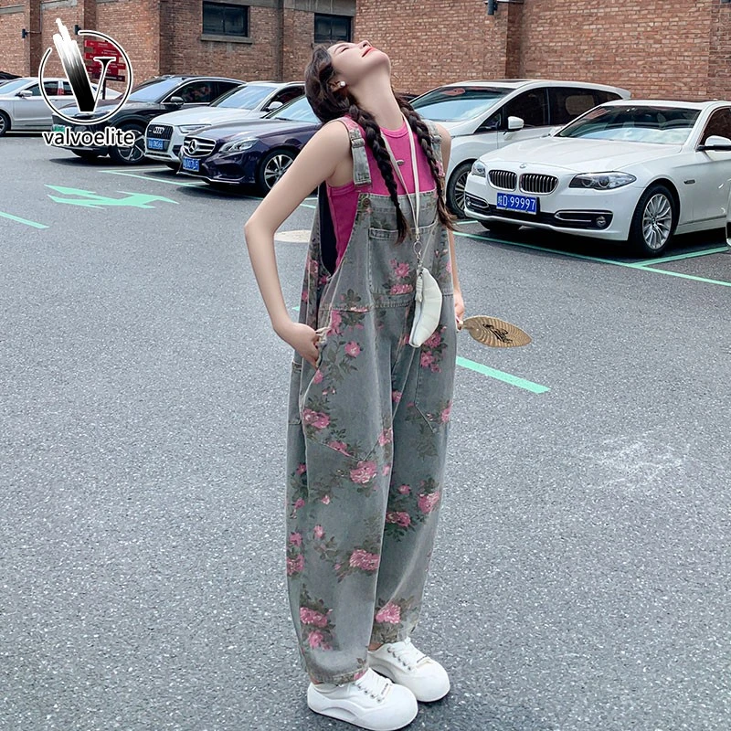 VALVOELITE减龄牛仔背带裤套装洋气减龄女夏季慵懒风背心两件套