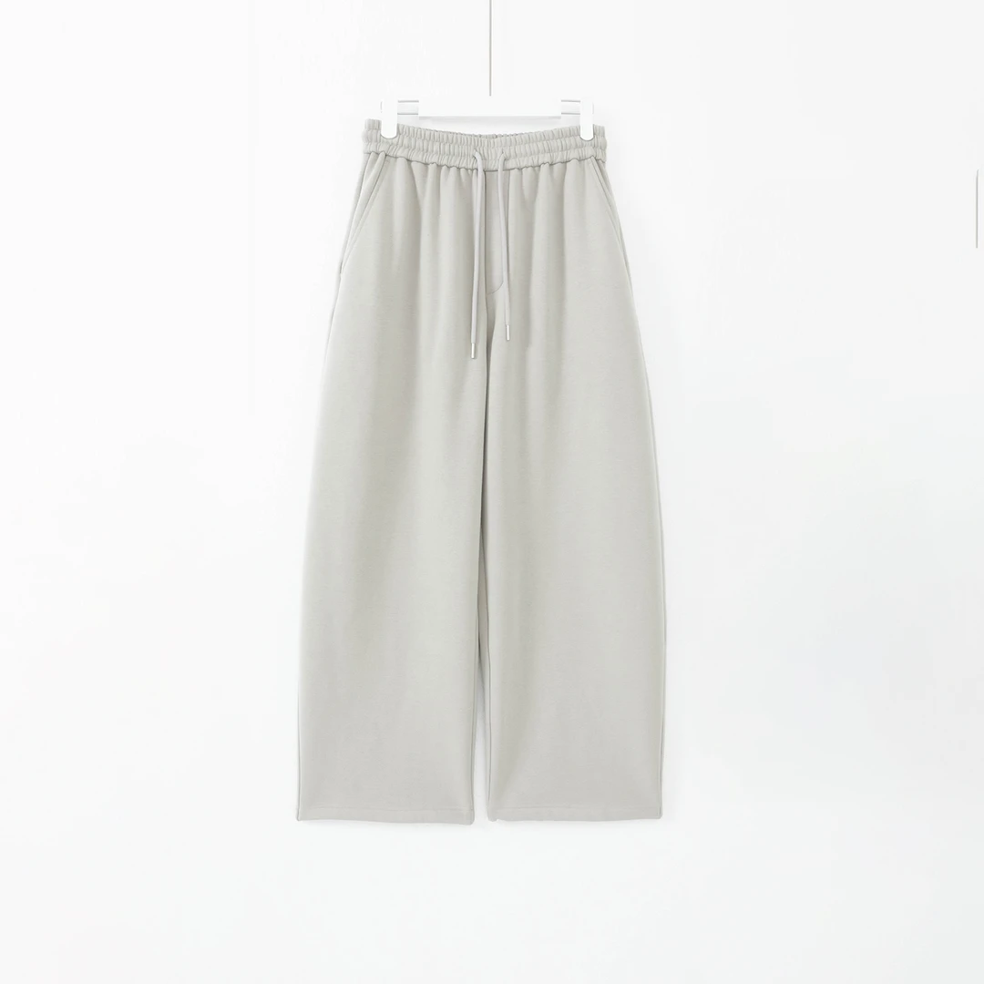 几里与麻 百搭松紧腰抽绳宽松休闲裤 裤长103 2090985