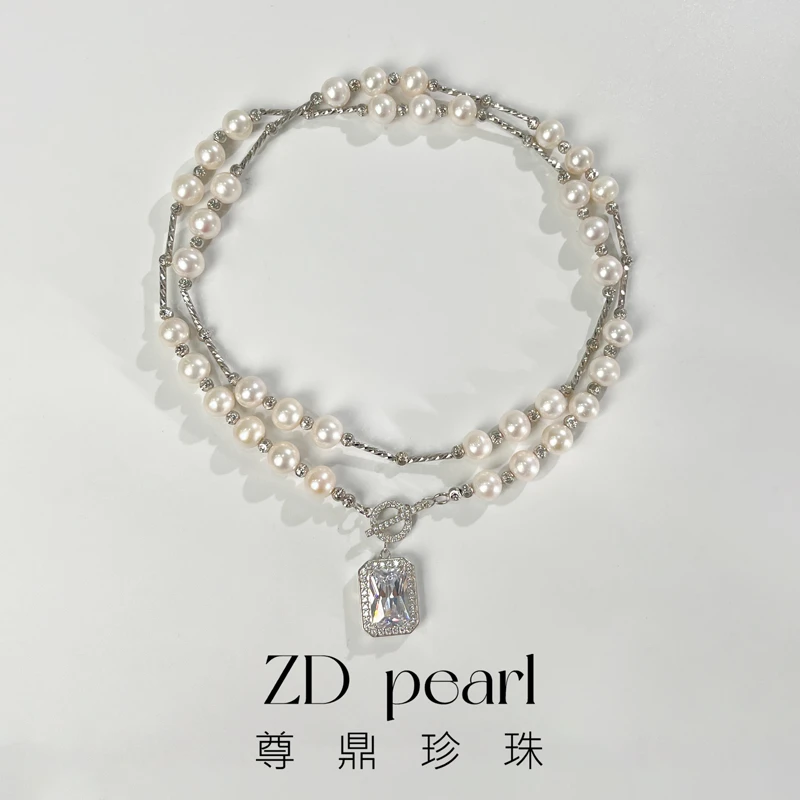 【TNS】尊鼎珍珠-S925银淡水珍珠项链   6.5-7.5mm   孤品