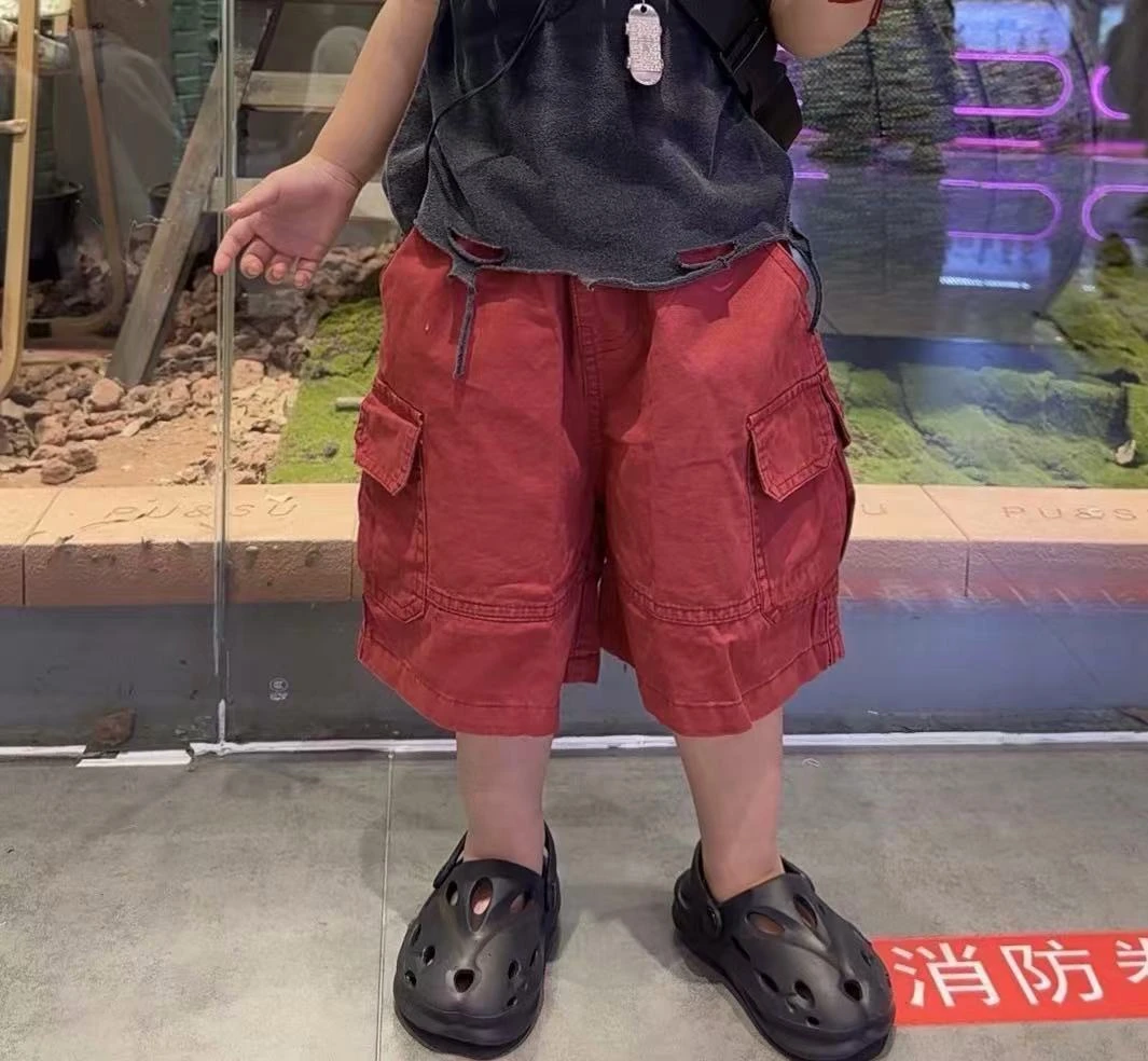 【棉逗熊夏款】男童韩版夏季休闲中大童百搭裤子-15597