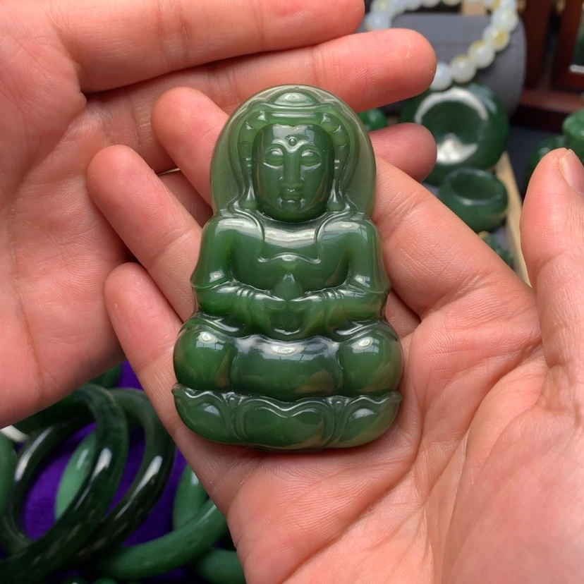 【闪购商品】颈饰未镶嵌和田玉（碧玉）景****7